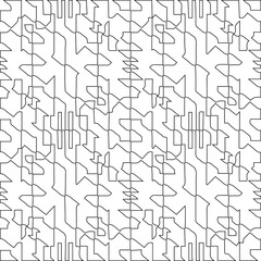 Geometric vector pattern with triangular elements. Seamless abstract ornament for wallpapers and backgrounds. Black and white colors.
