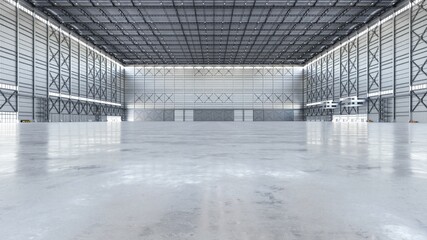 Airplane Hangar Hall Interior 3b