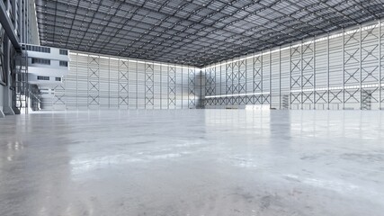 Airplane Hangar Hall Interior 3b