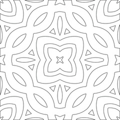 Geometric vector pattern with triangular elements. Seamless abstract ornament for wallpapers and backgrounds. Black and white colors.
