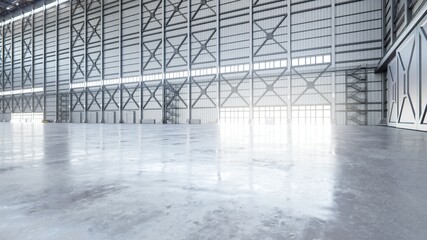 Airplane Hangar Hall Interior 3b