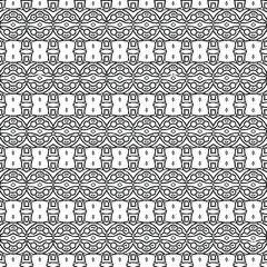 Geometric vector pattern with triangular elements. Seamless abstract ornament for wallpapers and backgrounds. Black and white colors.
