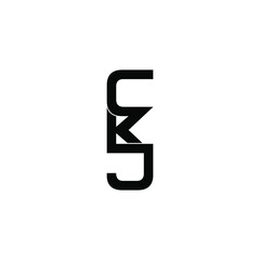ckj letter original monogram logo design