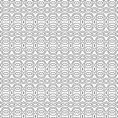 Geometric vector pattern with triangular elements. Seamless abstract ornament for wallpapers and backgrounds. Black and white colors.
