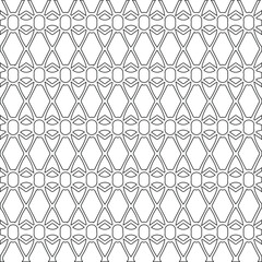 Geometric vector pattern with triangular elements. Seamless abstract ornament for wallpapers and backgrounds. Black and white colors.
