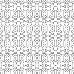 Geometric vector pattern with triangular elements. Seamless abstract ornament for wallpapers and backgrounds. Black and white colors.
