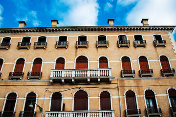 Fototapeta premium Antique building view in Venice, ITALY