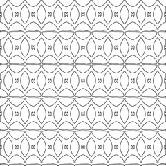 Fototapeta premium Geometric vector pattern with triangular elements. Seamless abstract ornament for wallpapers and backgrounds. Black and white colors. 