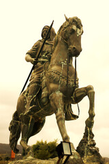 Fototapeta premium Tariq bin Ziyad statue. Algerian warrior. known in Spanish history and legend as Taric el Tuerto