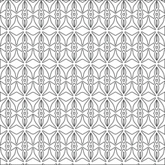 Geometric vector pattern with triangular elements. Seamless abstract ornament for wallpapers and backgrounds. Black and white colors.
