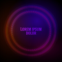 Color music equalizer - Sound waves abstract - purple background for different joyful events. Vector illustration eps 10 can be used presentation template, brochure layout page, cover magazine moskup