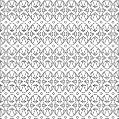 Geometric vector pattern with triangular elements. Seamless abstract ornament for wallpapers and backgrounds. Black and white colors.

