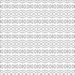 Geometric vector pattern with triangular elements. Seamless abstract ornament for wallpapers and backgrounds. Black and white colors.
