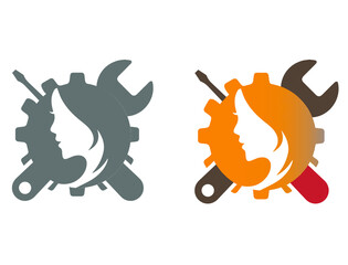 tools girl illustration 