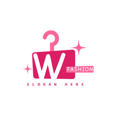 illustration of minimalist botique logo design . the elegant hanger icon