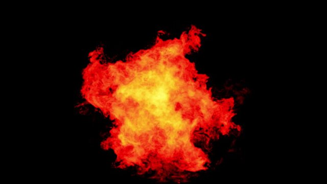 A fast, feverish hearth of fire casts out flames at random. Realistic ideo animation.