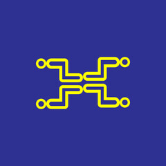 Fototapeta premium H flat icon. Simple style hotel company logo symbol. Logo design element. T-shirt printing. Vector for sticker.