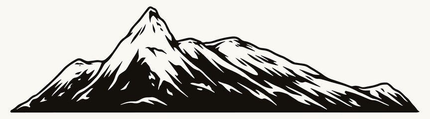Mountain peak monochrome concept