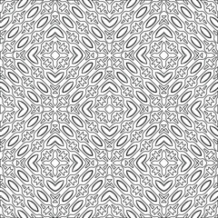 Geometric vector pattern with triangular elements. Seamless abstract ornament for wallpapers and backgrounds. Black and white colors.
