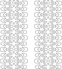 Geometric vector pattern with triangular elements. Seamless abstract ornament for wallpapers and backgrounds. Black and white colors.
