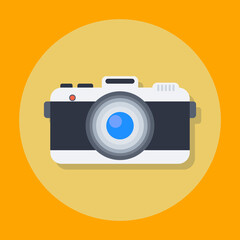 Fototapeta premium Retro camera in style flat 