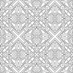 Geometric vector pattern with triangular elements. Seamless abstract ornament for wallpapers and backgrounds. Black and white colors.
