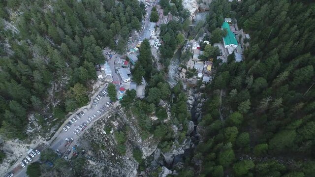 Vall&eacute;e de Gangotri dans l'&Eacute;tat de l'Uttarakhand en Inde vue du ciel