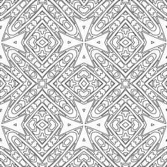 Geometric vector pattern with triangular elements. Seamless abstract ornament for wallpapers and backgrounds. Black and white colors.
