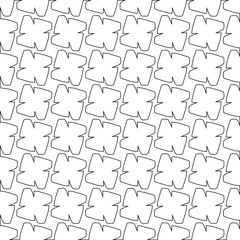 Geometric vector pattern with triangular elements. Seamless abstract ornament for wallpapers and backgrounds. Black and white colors.
