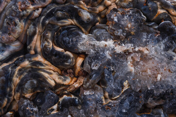 crystal stone mienral macro photo of the enlarged stones close-up