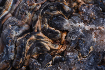 crystal stone mienral macro photo of the enlarged stones close-up