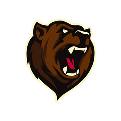 Bear head sports logo mascot