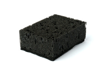 dish washing sponge isolated on white background.