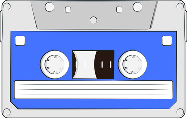 Old audio cassette. Old musical media.