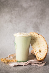 The wheat leaven for bread is active. Starter sourdough ( fermented mixture of water and flour to use as leaven for bread baking). The concept of a healthy diet