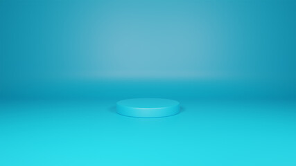 Podium - Cyan background