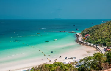 Foto op Plexiglas Tawaen Beach, taken from a hill, Viewpoint, Koh Larn, Pattaya, Thailand © Chay