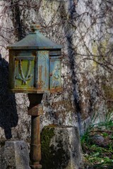 A vintage ornated  letterbox in a small village in France