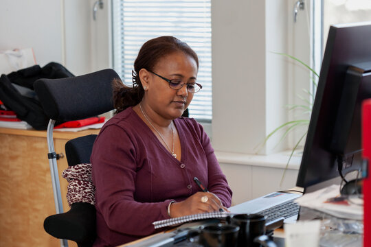 Woman working in office