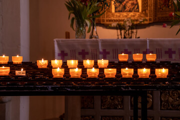 Opferkerzen im Dom zu Osnabr&uuml;ck