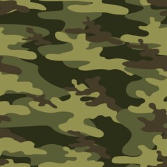 Fototapeta premium green Army camo seamless pattern. Camouflage Military. Modern print. Vector