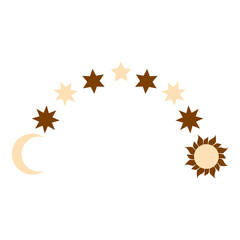 Magic stars outline icon. Bright stars simple line icon. Symbol, logo illustration.