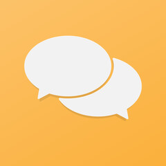 Speech bubble quote icon illustration