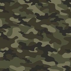 Fototapeta premium Camouflage seamless pattern.Military camo.Print Vector