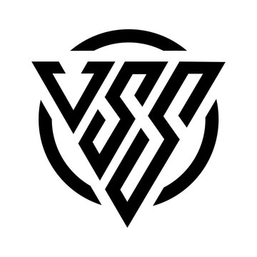 Initial letter VSS triangle monogram cool simple modern logo concept 