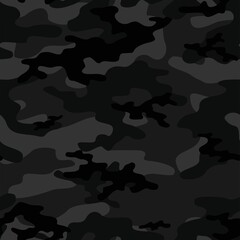 Full seamless abstract military dark camouflage skin pattern vector for decor and textile. Army masking design for hunting textile fabric printing and wallpaper. Design for fashion and home design. © keni