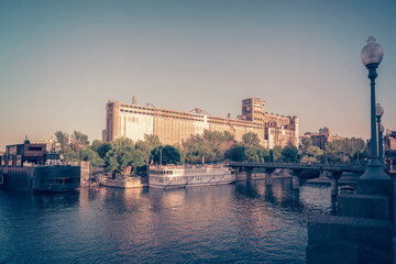 Silo n°5, an iconic abandoned building on the old port of Montreal, Quebec, Canada