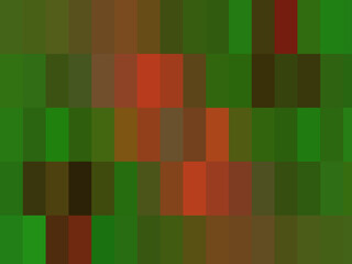 Green orange squares abstract geometric background with triangles