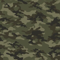 Fototapeta premium military camouflage print seamless vector pattern. green background .modern.