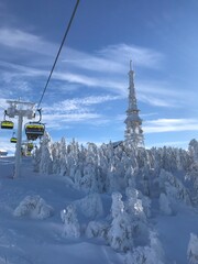 Polska zima , polish winter, szczyrk, full of snow, ski lift,  © ewa